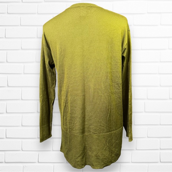 H&M Lonsleeve Army/Olive Green High-Low Sweater NWOT Small - Picture 2 of 4